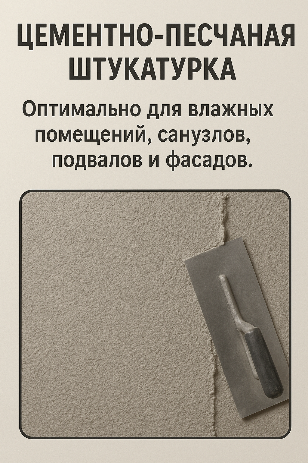 Цементно-песчаная штукатурка в Новосибирске